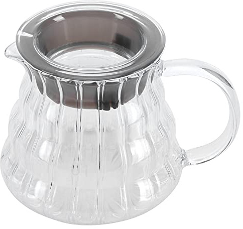 WPKD BLUEIY Cafetera de vidrio de borosilicato alto, 300 ml, tetera para oficina en casa, cafetera de vertido, servidor de café, cocina
