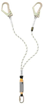 Cordones de pierna mela Y cordón doble con amortiguador for restricción de protección contra caídas(2.0 meter)
