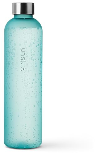 VINSUN Borraccia 1000ml Blu Menta - a Prova di Perdite, Adatta per Acido Carbonico, senza BPA, Tritan - Bottiglia Acqua per Ufficio, Bici, Sport, Scuola