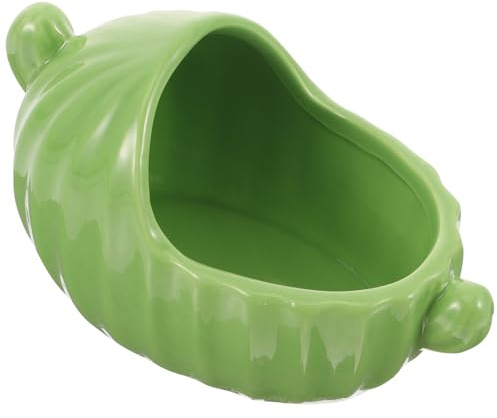 YARNOW Bac en Céramique pour Hamster Réutilisable, Bac à Sable Compact Vert, Toilette Multi-Usage pour Petits Animaux, Salle de Bain Hamster, Accessoires Rongeurs