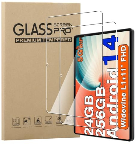 MEMELOKA Vetro Temperato per UJJ Tablet U7 11 Pollici, 2 Pezzi Durezza 9H AntiGraffio HD [Anti-Impronta][Senza Bolle] Pellicola Protettiva per UJJ Tablet U7