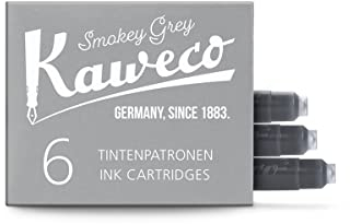 Kaweco Tintenpatronen im 6er-Pack Rauchgrau Smokey Grey I hochwertige Premium Tinte für Füllhalter mit kurzen Standardpatronen | vegan tierversuchsfrei wasserlöslich