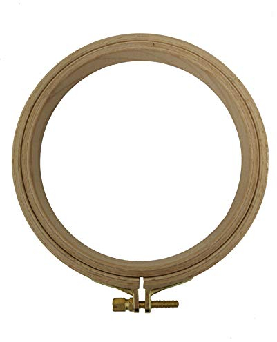 Nurge Premium-Beech Holz Gold Haken Quilting Hoop 5 zoll / 13 cm Durchmesser - 16 mm Dicke
