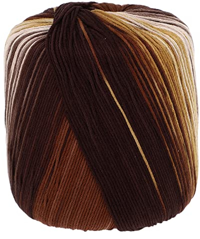 Healifty 1 Roll Crochet Yarn Knitting Yarn Cotton Gradient Yarn Kaleidoscope Yarn for DIY Hats Sweater Scarf Gloves Brown