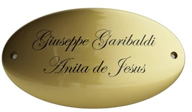 Targa Porta in Ottone Lucido Personalizzata 13x7,5 cm – Targhetta Incisa per Nome, Numero Civico o Studio Professionale – Ideale per Casa, Ufficio e Hotel, Esposizione Codice CIN e CIR
