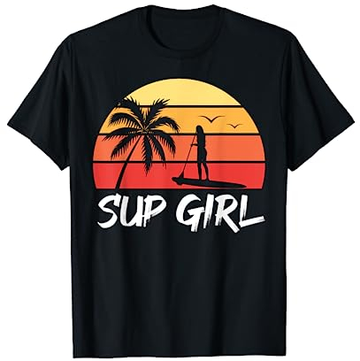 Stand Up Paddler Mädchen Wassersport SUP Stand Up Paddeln T-Shirt