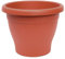 AC - Maceta Mediterránea - Plástico Resistente - Ideal para el Hogar, Plantas, Jardín, Decoración. - Cuidado de Plantas - Forma Redonda - Ø 25 cm - Color Marrón