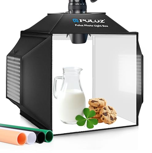 PULUZ Upgraded 16x16 Photo Studio Light Box & Soft Box 480 LED Beads CRI 95+ 4 Color PVC Backdrops Professional Shooting Tent for Jewelry & Product Photography