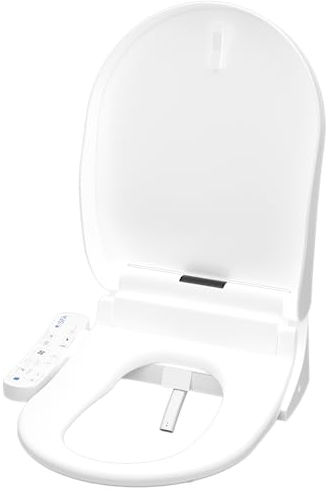 SFA - Saniseat - Abattant Déclipsable Pour WC - Lavant Et Séchant - Douchette Double Buses Et Ventilateur Air Chaud - Nettoyage Automatique - Compatible Cuvettes Standards - Made In France