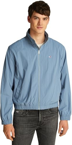 Tommy Jeans Cazadora cortavientos Hombre Essential con cuello alto, Azul (Colorado Blue), XS