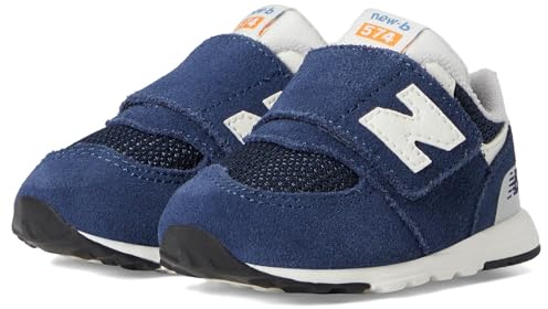 New Balance Hook and Loop 574 V1 New-b Sneakers for Kids, Nb Navy/Blast Red, 20.0 cm