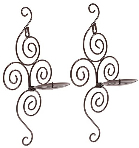 Ciieeo Metallkunst-kerzenständer-wandleuchter- 2er-Set Europäischer Stil -teelichthalter Für Wohnzimmer-