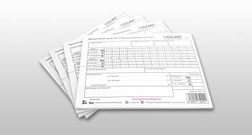 8er Pack - Block mit 50 Tageskontrollblätter | Güterverkehr bis 3,5t (FPersV) | Economy [400 Tage in 8 Blöcken]