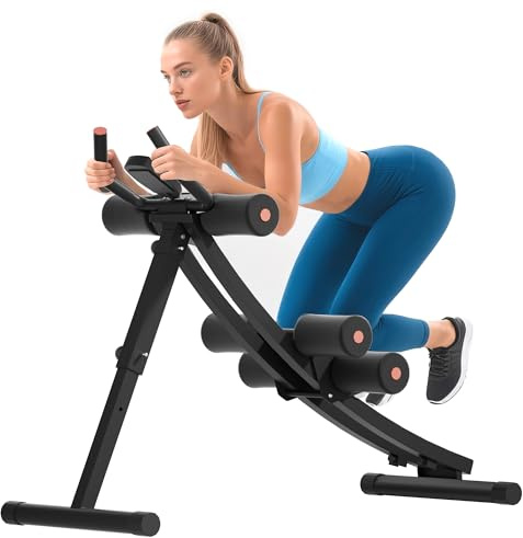 WECENI Abdominal Trainers, Adjustable AB Machine at Home or Gym for Core Strength Training, Ab Cruncher Foldable Fitness Gear for Men and Women Exercise &Workout