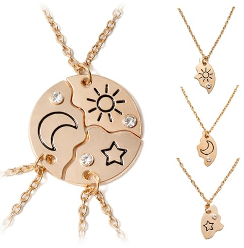Collier Amitier pour 3 Fille Femme Collier d'amitié Collier BFF pour 3