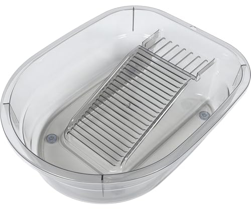 Operitacx Laundry Wash Basin with Washboard, Grey Plastic Washbasin for Hand Washing Clothes, Household and Baby Use, Sturdy Washboard Basin for Newborn Laundry and Dormitory Cleaning