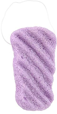 DEWIN Konjac Sponge Natural Long Wave Type Large Body Facial Care Sponges Purple