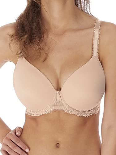 Freya Damen Expression Demi Tiefer Geformter Bügel T-Shirt-BH, Undurchsichtige, Natürliches Beige, 32GG