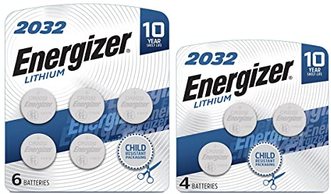 Energizer 2032 Batteries, Lithium CR2032 Watch Battery Combo Pack, 10 Count