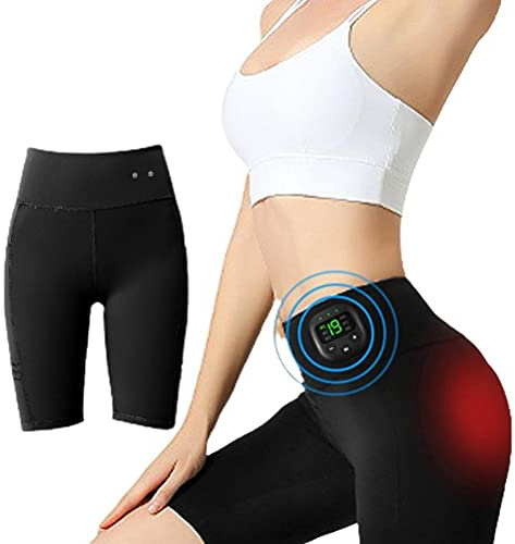 Yogabyxor, fitnessbyxor, EMS mikro-current-fitnessbyxor, yogabyxor med fickor, höftlyftning, träningsbyxor, lämpliga för yoga, pilates löpning, Kvinnlig modell, XL