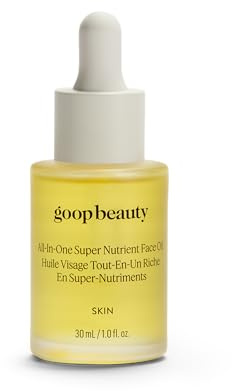 goop Beauty Nutrient Face Oil Moisturizer Anti-Ageing Skin Texture and Wrinkles Moisturizer Bakuchiol Oil Vitamin A and Vitamin C Oil