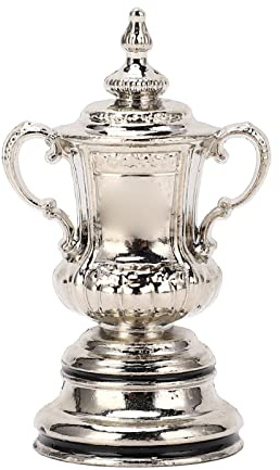 Cryfokt Football Trophy Cup Pattern, 1.8inch Metal Football Trophy Ornaments Mini Soccer Game Model for Bedside Table