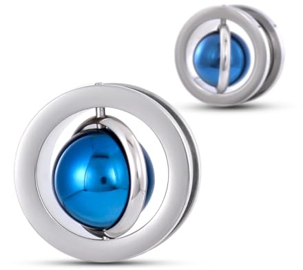 COOEAR Planet Ear Tunnels Flesh Plugs, misuratori in acciaio inox per orecchini, viti posteriori estensori., 5/8(16mm)