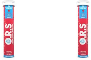 O.R.S Hydration Tablets with Electrolytes, Vegan, Gluten and Lactose Free Formula – Effervescent Sports Electrolyte Tablets with Natural Strawberry Flavour, 24 Tablets (Pack of 2)