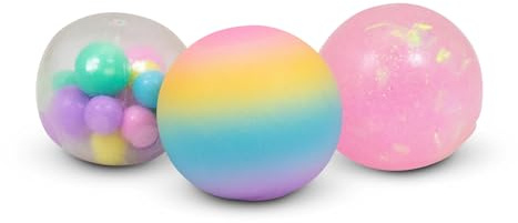 SCRUNCHEMS Tobar Boules de licorne à presser, lot de 3, excellente balle anti-stress