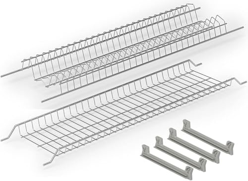 inferramenta Kit Scolapiatti 76×22,5 cm da Incasso per Pensile 80 cm | Acciaio | Grigio (Pensili 80 cm)