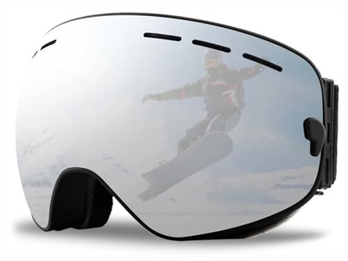 TXLEAPEY Dubbla lager anti-dimma skidglasögon snömobil mask skidglasögon herr dam snö googlar snowboard solglasögon, Se10, Taille unique