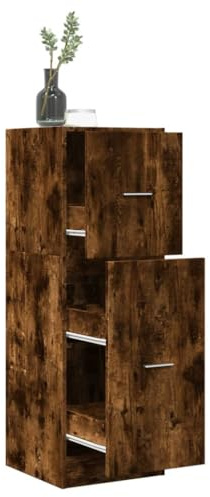 Foknhdi Armadietto per farmacia, 40 x 41 x 118 cm, con 3 cassetti, robusto materiale in legno, altezza 118 cm, per corridoio, cucina, ufficio o camera da letto