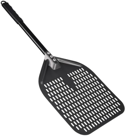 Genérico Cáscara De Pizza - Pala Giratoria De Metal | Cáscara De Pizza De Metal De Aluminio | Mango Largo Desmontable Para Un Fácil Almacenamiento Para Hornos, Cocina, Pan, Hogar, Estufa Para Par