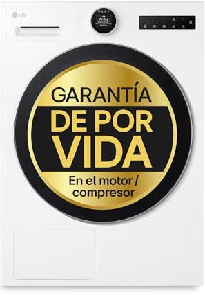 LG RHX7009TWS - Secadora con Inteligencia Artificial 9 kg, Bomba de Calor Dual Inverter, Eficiencia B, Serie 700, Tecnología AI Dry, Eco Hybrid, Conectividad Wi-Fi ThinQ, Blanco