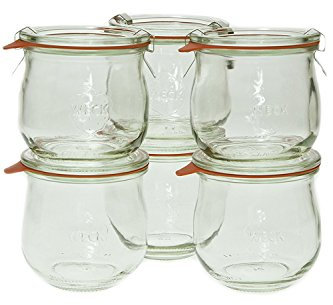 Weck – 746 1/5 litro tulip tarros, 12,5 oz – juego de 6