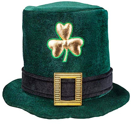 Boland 44913 – hatt St Patrick's Day med klöverblad för karnevaldräkt, huvudbonad för kostymer, karneval och temafest