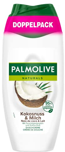 Palmolive Duschgel Naturals Kokosnuss & Milch 2x250ml - Cremedusche mit Feuchtigkeitsmilch und Kokos-Duft