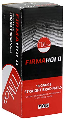TIMCO FirmaHold Collated Brad Nails - 18 Gauge 18 x 50 - Straight - Stainless Steel - Box of 5000