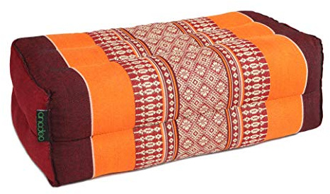 Coussin de Yoga et Méditation en Kapok Naturel - Bourgogne Orange - Confort Optimal, Posture Alignée, Coutures Renforcées - Léger, Compact et Facile à Transporter - Idéal Zazen et Pleine Conscience