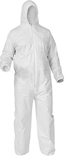 Bahob® Protective Disposable Boiler suit Overall Paper Suits Coveralls Protection Suit Elasticated hood, Cuffs and Ankles