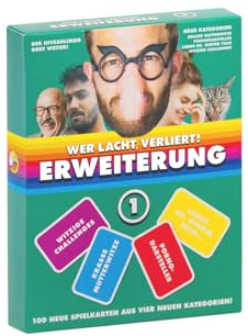 Wer lacht, verliert! - 1.ERWEITERUNG mit 100 neuen Spielkarten in Vier neuen Kategorien!