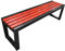 FVTVHEV Gartenbank Ohne Lehne, Robust und Wetterfest Wooden Garden Bench, 2-3-Sitzer Parkbank Terrassenbänke, Solid Wood + Metal, für Garten Veranda Hof Lawn 100cm B