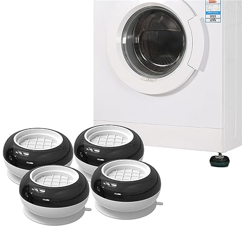 CFlong 4 Piedini Antivibrazione Lavatrice, Tappetino Antivibrazione, Ammortizzatore, Anti-deviazione Fisso Antiscivolo, Utilizzato per Asciugatrice, Lavatrice, Lavastoviglie (Bianco)