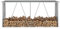 Xichuzi Brennholzlager, Kaminholzregal Aussen, Holzstapelhilfe, Carport, Sichtschutz Garten, Kaminholzregale, aus verzinktem Stahl 330x84x152 cm Grau