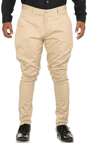Trendy Jodhpur Breeches for Men Stylish Flared Pants Ethnic Wear with a Modern Twist Comfortable Cotton Lycra Balloon Pants (US, Numeric, 36, Regular, Regular, Cream)