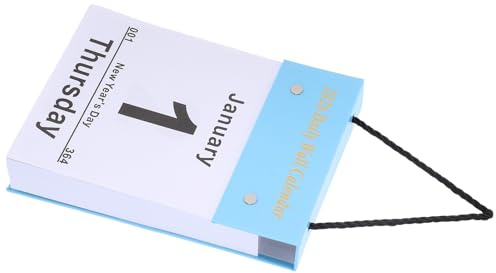 OSALADI Calendario da Parete Strappo Quotidiano con Pagine Grandi Organizer Familiare per Casa e Ufficio Promemoria Compleanni e Anniversari Calendario Accessibile per Anziani e Studenti