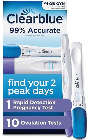 Clearblue Ovulation Complete Starter Kit, 10 Ovulation Tests and 1 Pregnancy Test