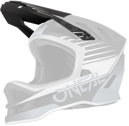 O'NEAL | Ersatzschirm Fahrrad-Helm | Mountainbike MTB | Ersatzschirm für den Blade Helmet Polyacrylite Delta V.22 | Visor Blade Helmet Polyacrylite Delta V.22 | Erwachsene | Schwarz Grau