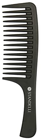 Standelli Kamm hitzebeständig bis 180 Grad, breiter Zahnkamm, Profi Styling Griffkamm, antistatischer Haarkamm, geeignet für langes nasses oder lockiges Haar