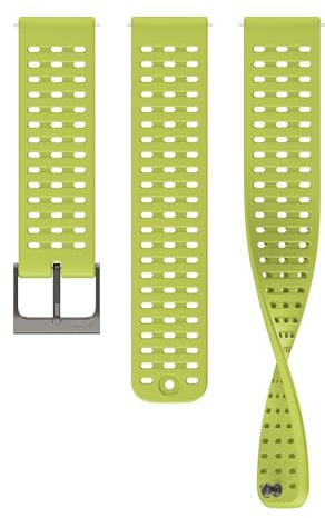 SUUNTO 22 ATH2 Silikon Armband Kompatibel Race, Vertical, 9 Peak Pro, 9 Peak, 5 Peak, Watch Strap Weiches Silikon Ersatzband 22mm Light Lime S+M